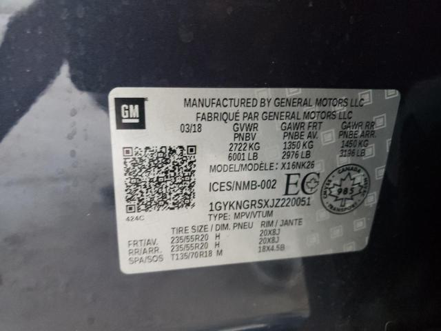 2018 CADILLAC XT5 PLATIN - 1GYKNGRSXJZ220051
