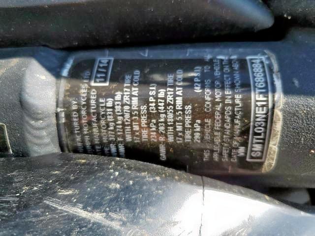 2015 TRIUMPH MOTORCYCLE STREET TRI SMTL03NE1FT686884