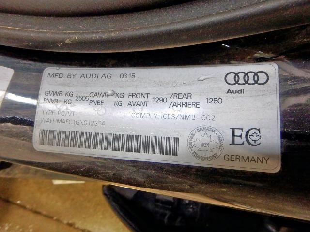 2016 AUDI A6 QUATTRO WAUJMAFC1GN012314