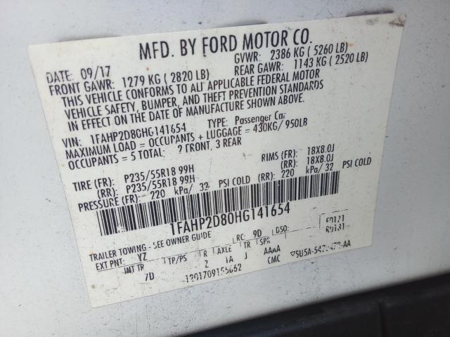 2017 FORD TAURUS SE - 1FAHP2D80HG141654