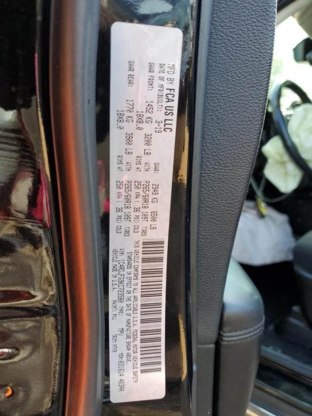 1C4RDJFG9KC723580 Dodge Durango Ssv