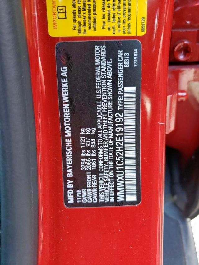 WMWXU1C52H2E19192 Mini Cooper