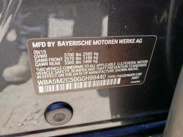 2016 BMW 535 IGT WBA5M2C50GGH99440