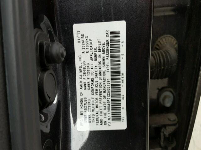 2012 ACURA TL 19UUA9F7XCA007691