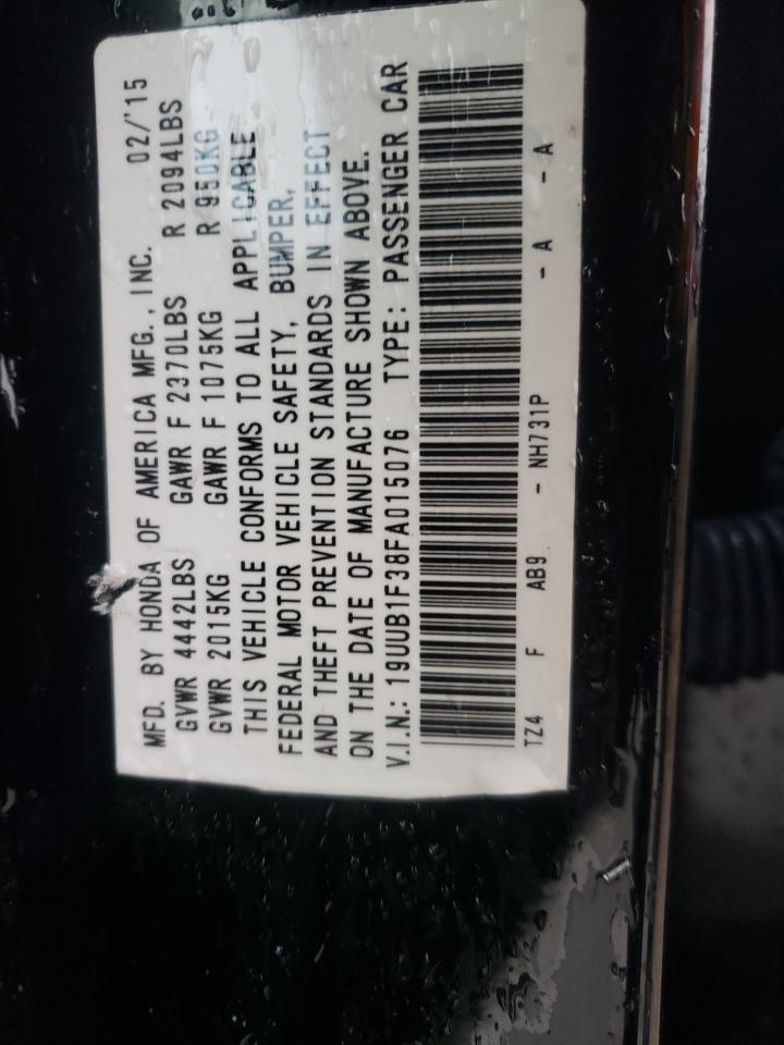 19UUB1F38FA015076 2015 Acura Tlx