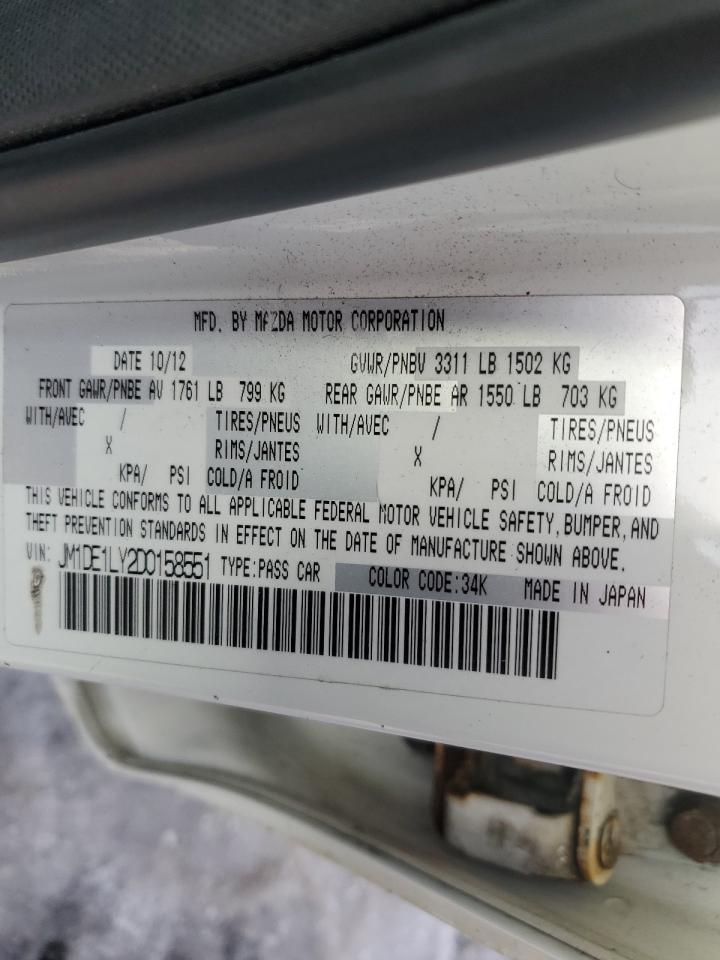 2013 Mazda Mazda2 VIN: JM1DE1LY2D0158551 Lot: 64065834