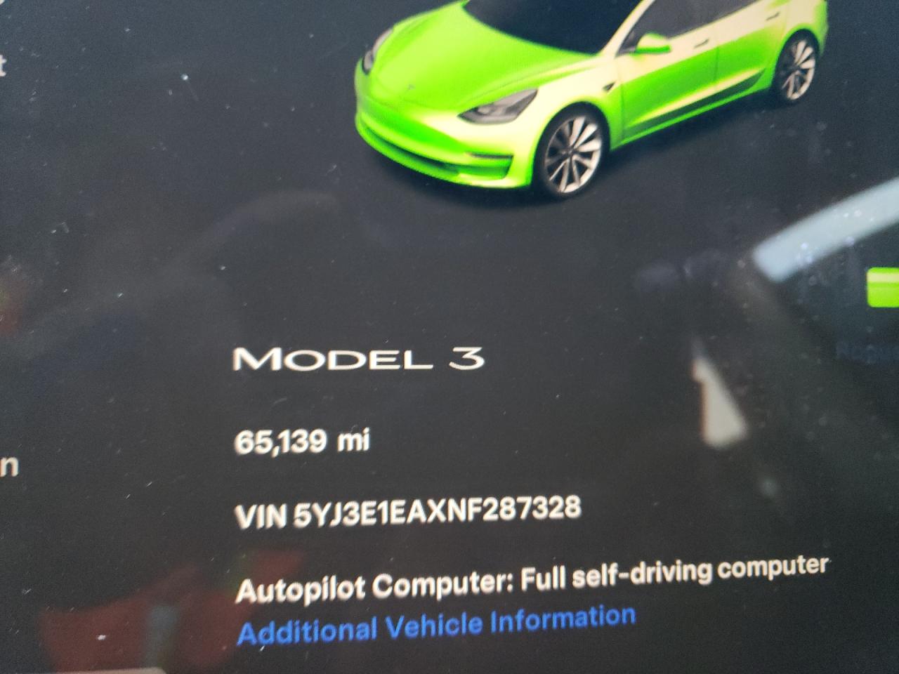 2022 Tesla Model 3 VIN: 5YJ3E1EAXNF287328 Lot: 37359614