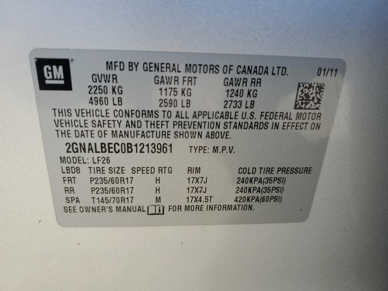 2011 Chevrolet Equinox - Image 14