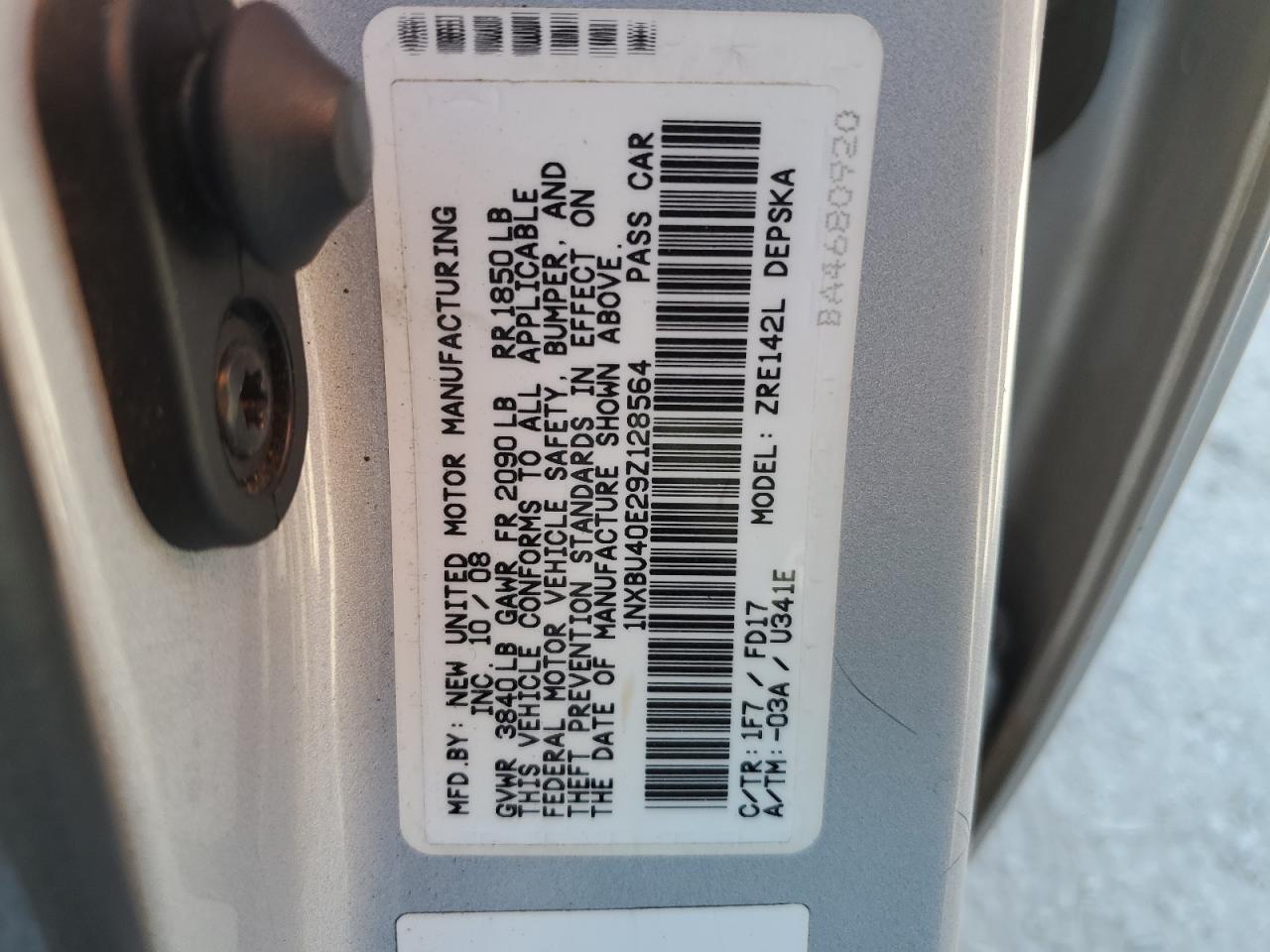 1NXBU40E29Z128564 2009 Toyota Corolla Base