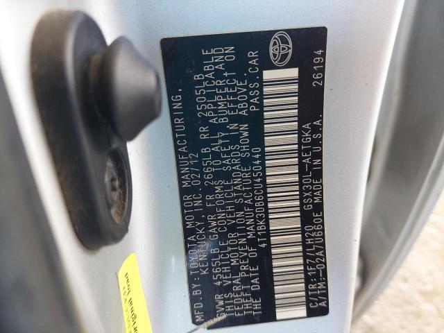 4T1BK3DB6CU450440 - 2012 TOYOTA AVALON - #37082034