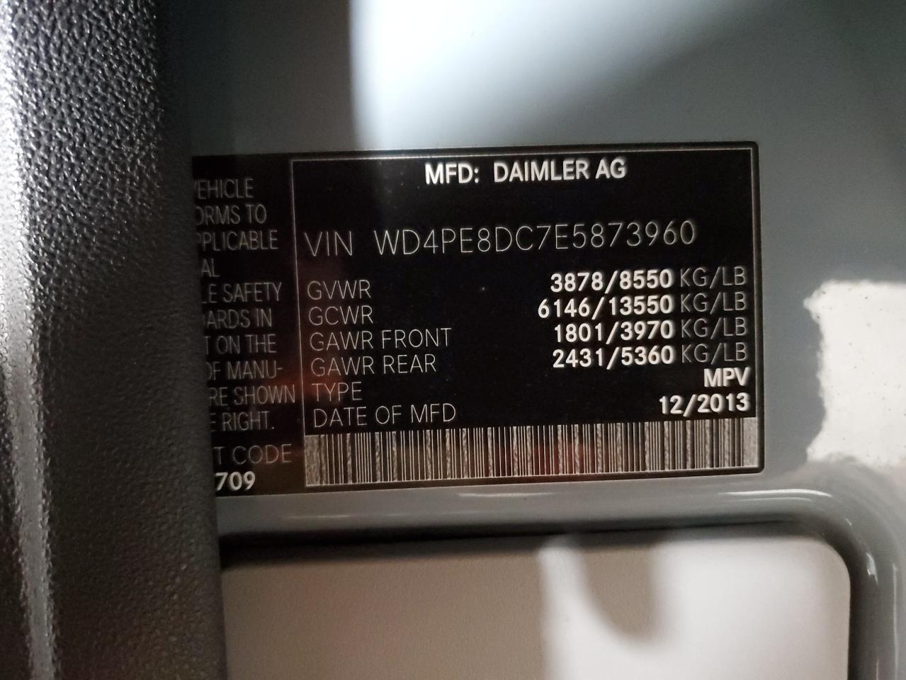 WD4PE8DC7E5873960 2014 Mercedes-Benz Sprinter 2500