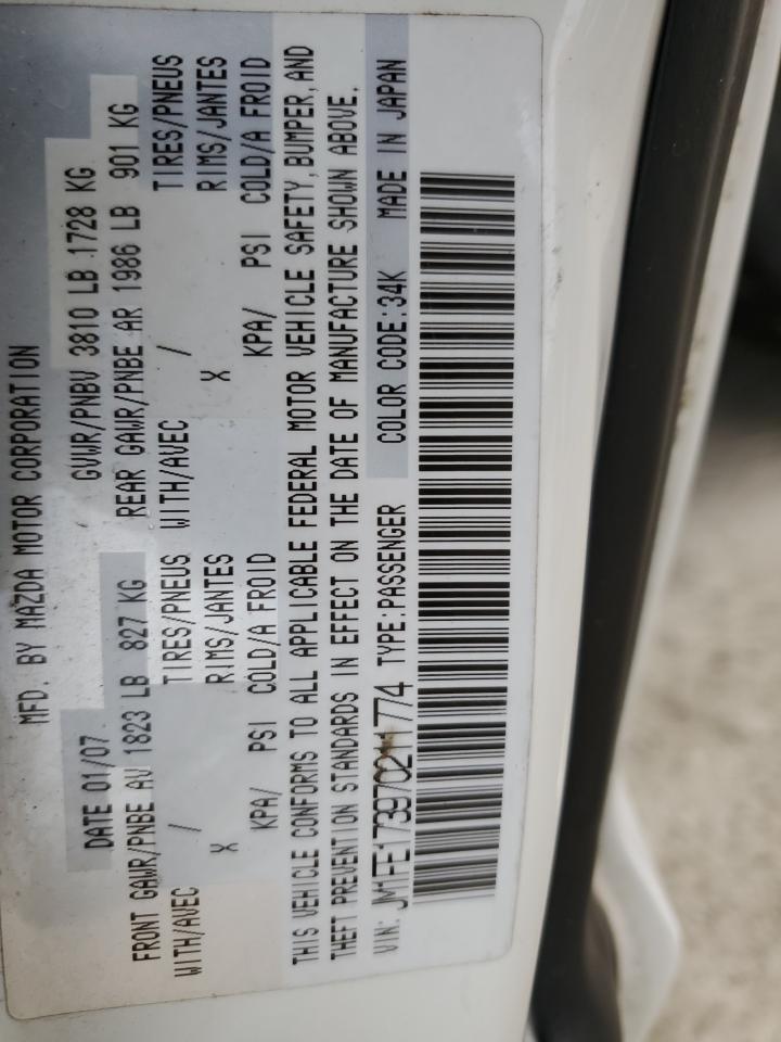 2007 Mazda Rx8 VIN: JM1FE173970211774 Lot: 57154774