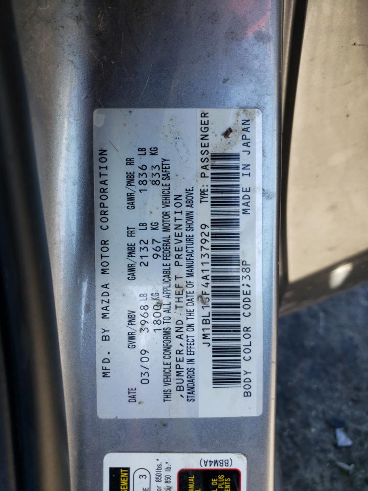 2010 Mazda 3 I VIN: JM1BL1SF4A1137929 Lot: 37674224