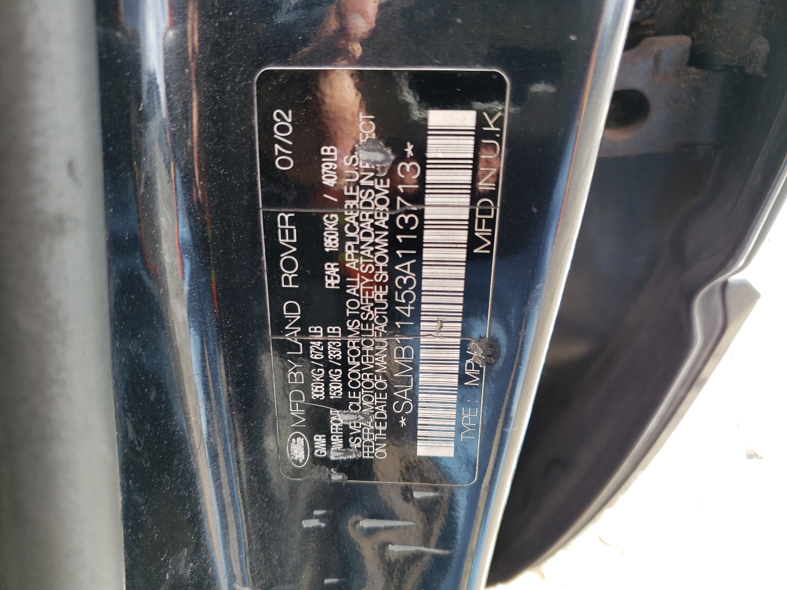 SALMB11453A113713 2003 Land Rover Range Rover Hse