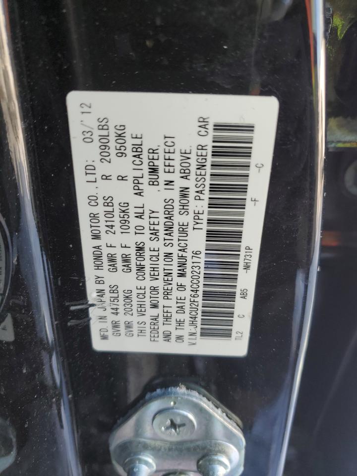 2012 Acura Tsx Tech VIN: JH4CU2F64CC023176 Lot: 38240014