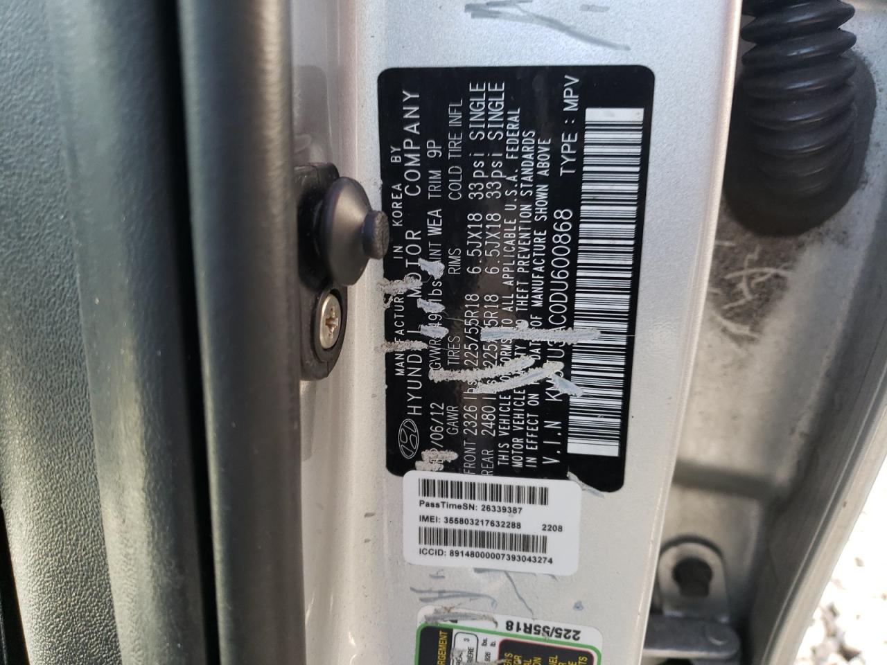 2013 Hyundai Tucson Gls VIN: KM8JU3AC0DU600868 Lot: 81111073