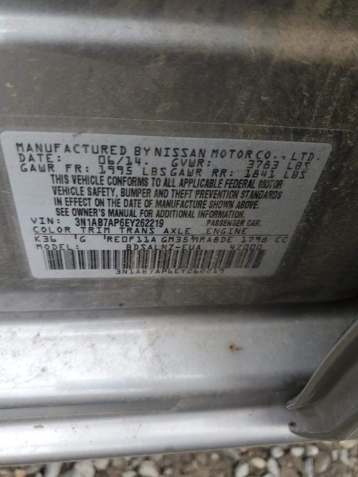 3N1AB7AP6EY262219 2014 Nissan Sentra S