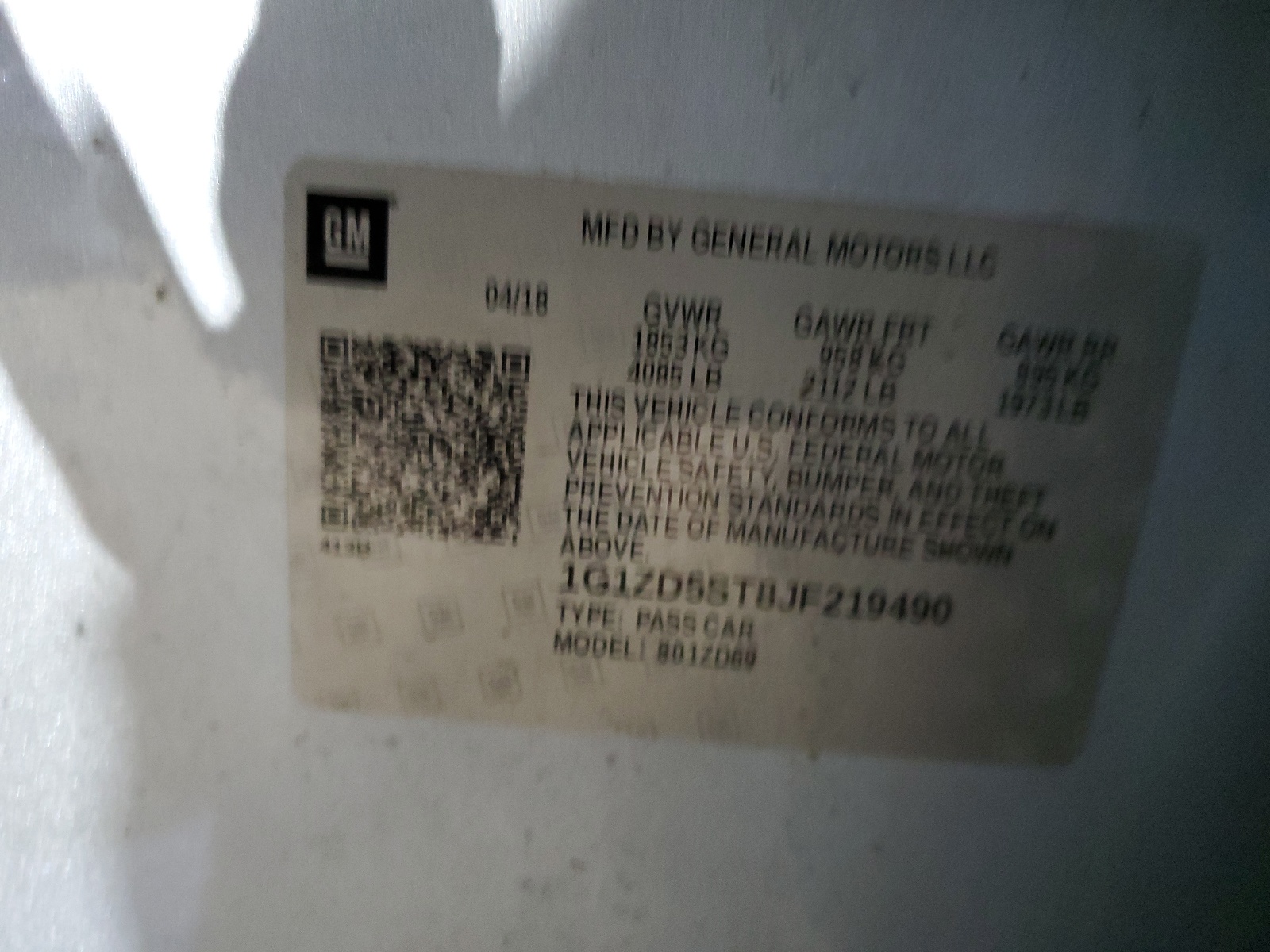 1G1ZD5ST8JF219490 2018 Chevrolet Malibu Lt