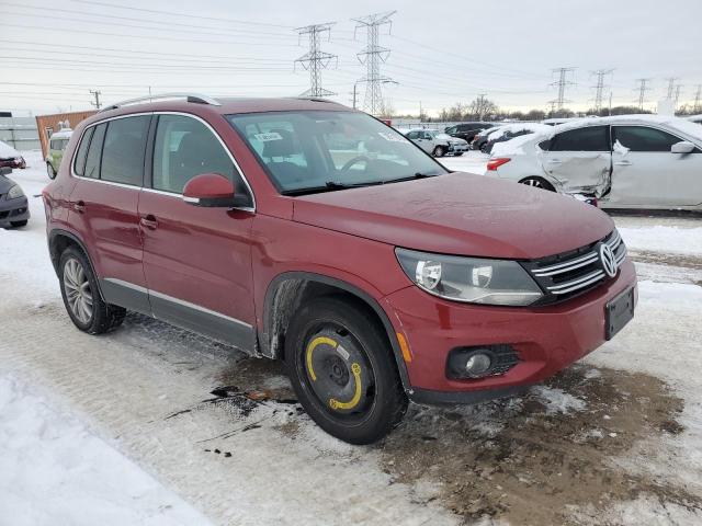  VOLKSWAGEN TIGUAN 2012 Червоний