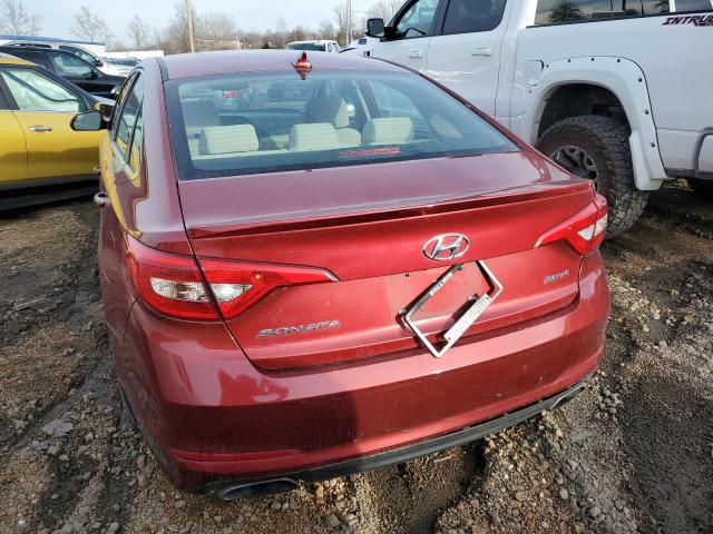  HYUNDAI SONATA 2015 Красный