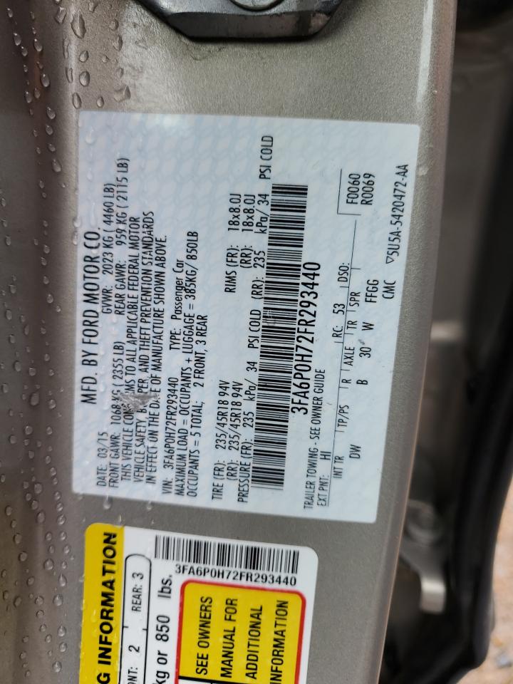 3FA6P0H72FR293440 2015 FORD FUSION - Image 12