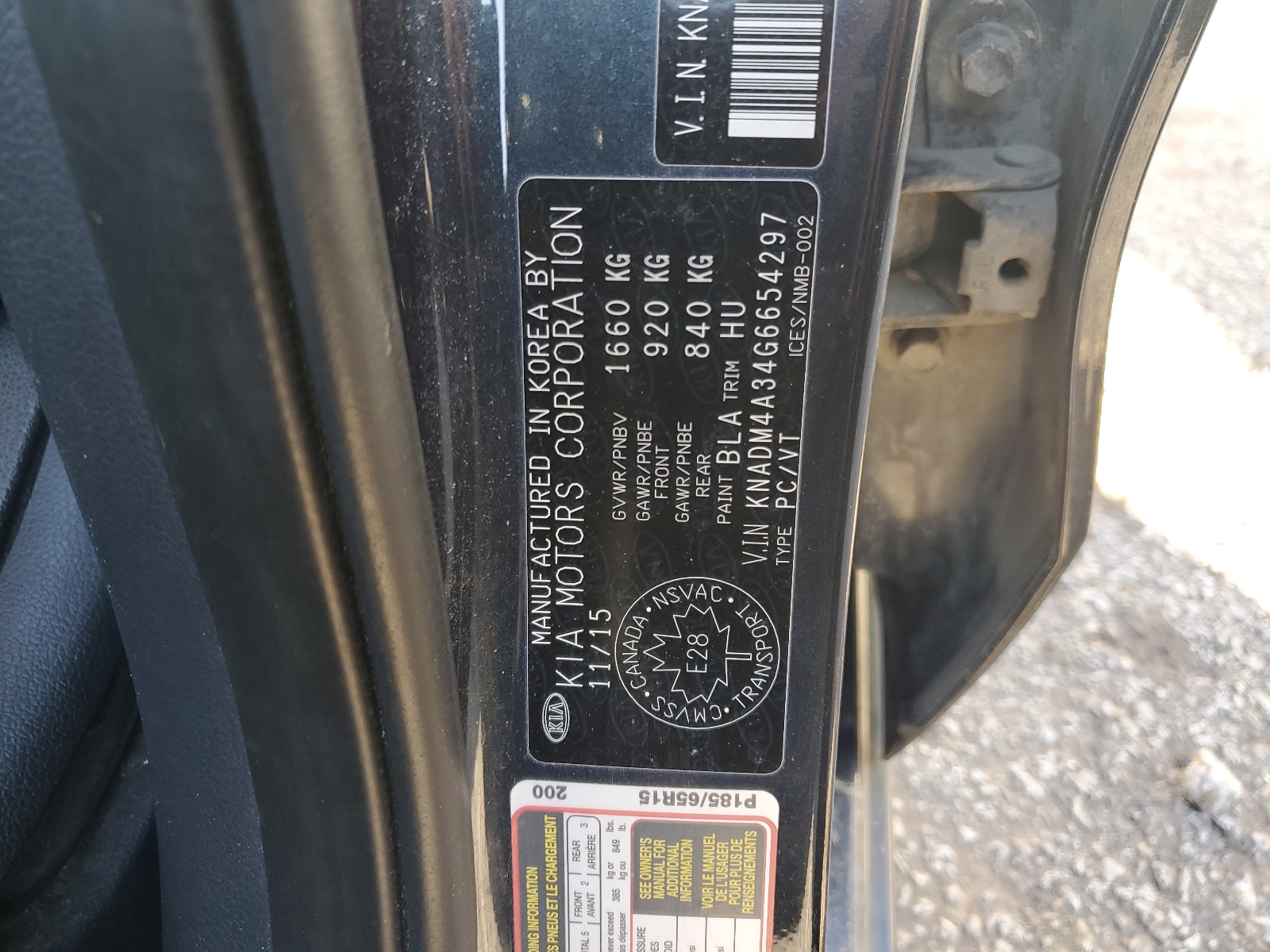 KNADM4A34G6654297 2016 Kia Rio Lx