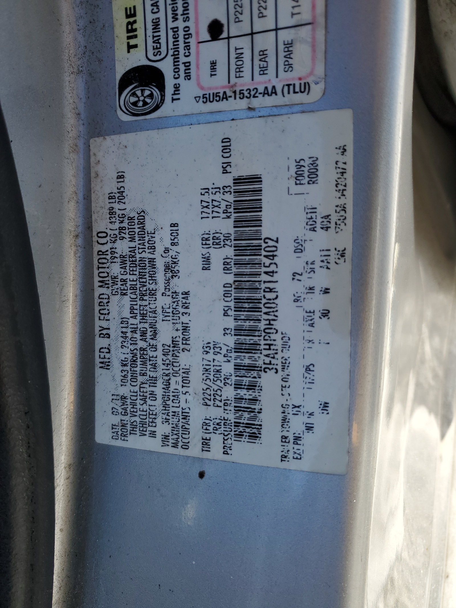 3FAHP0HA0CR145402 2012 Ford Fusion Se