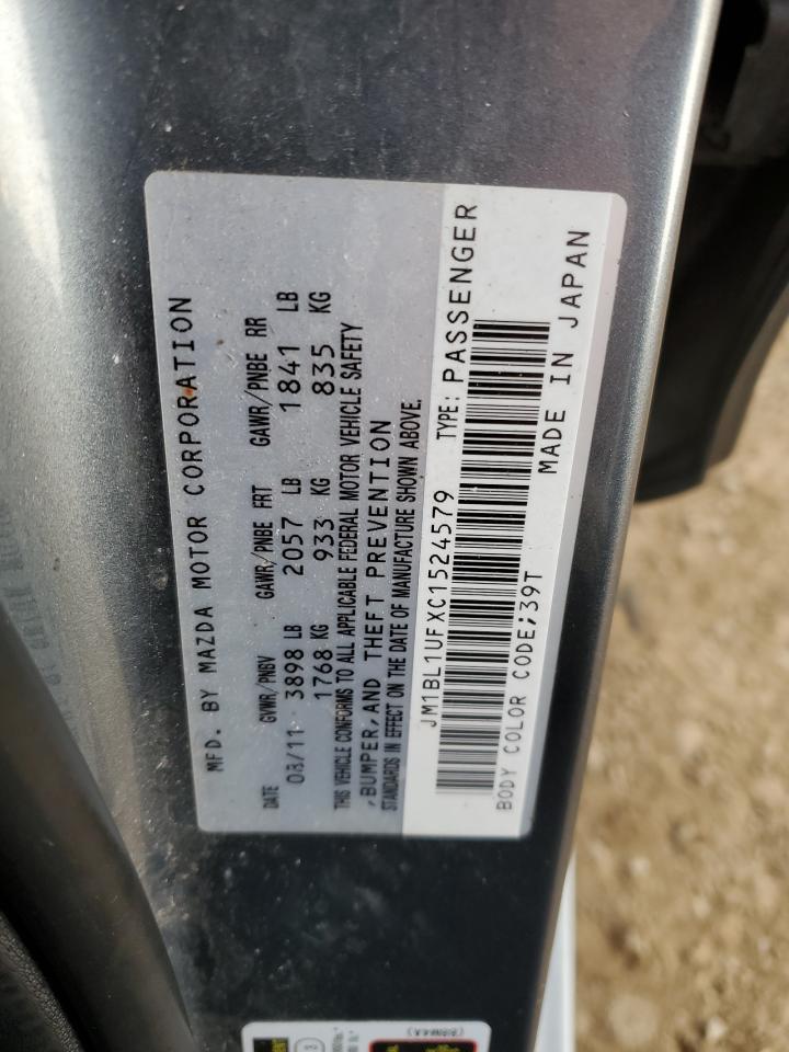 2012 Mazda 3 I VIN: JM1BL1UFXC1524579 Lot: 82874723