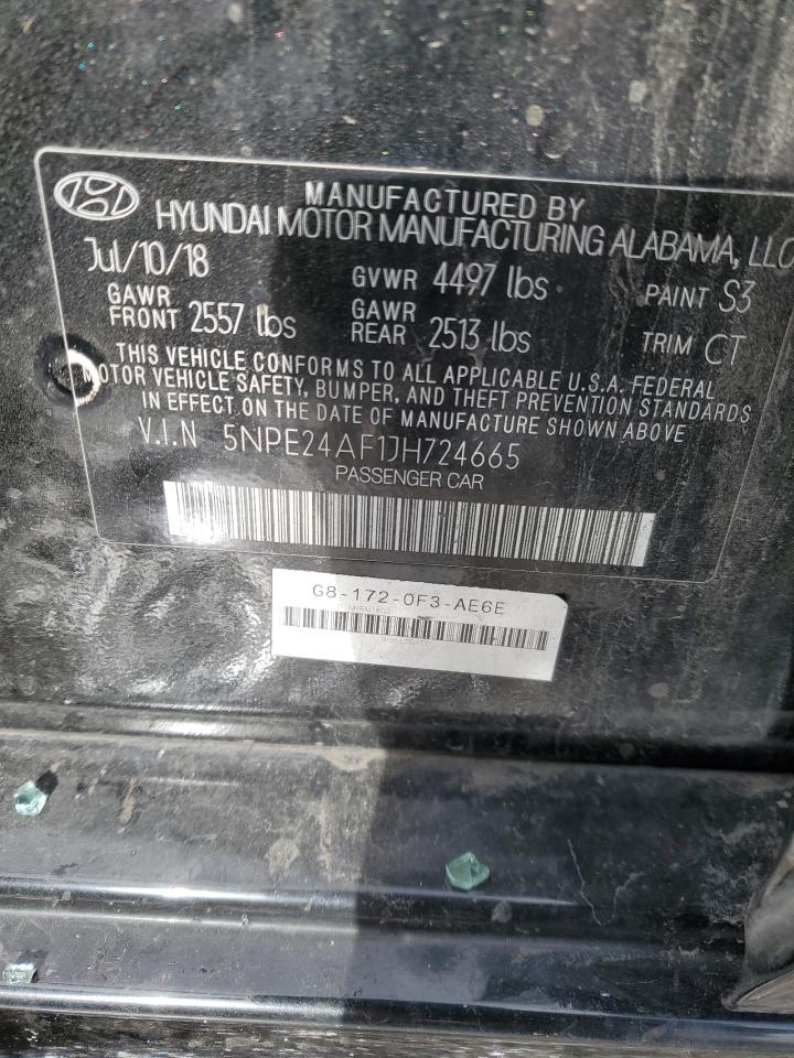 5NPE24AF1JH724665 2018 Hyundai Sonata Se