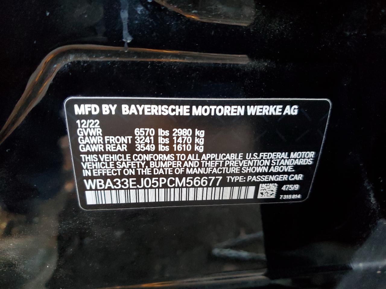 WBA33EJ05PCM56677 2023 BMW 760 Xi