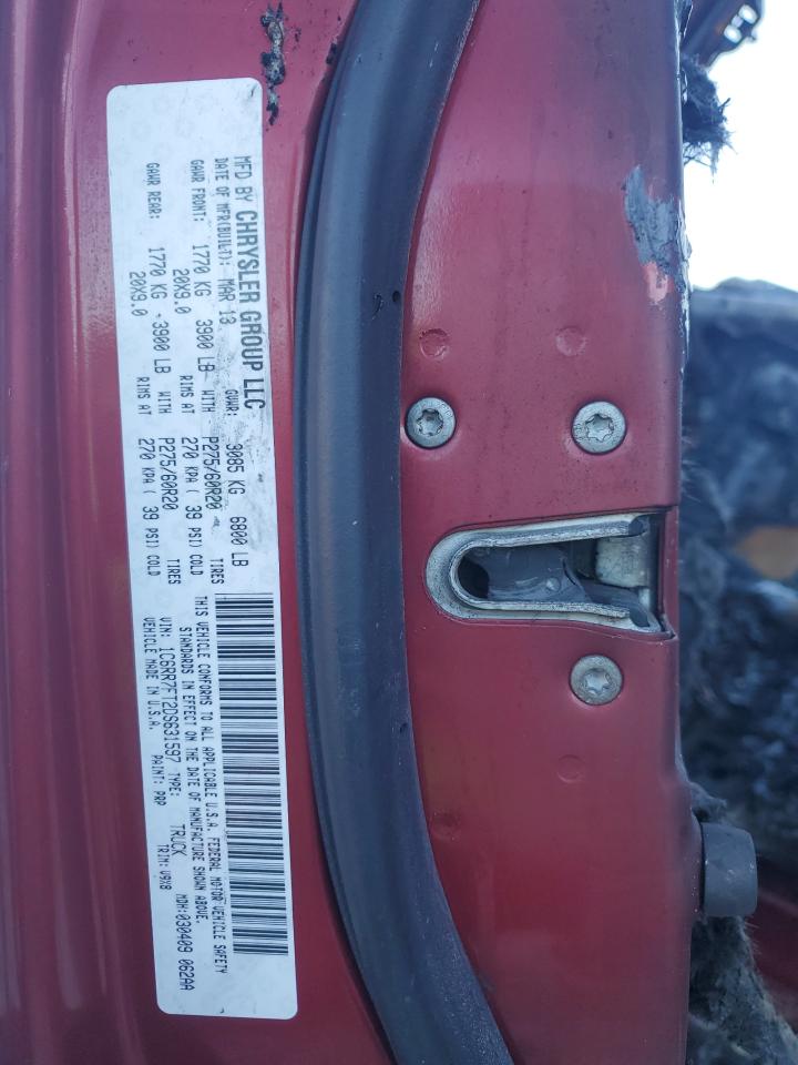 2013 Ram 1500 St VIN: 1C6RR7FT2DS631597 Lot: 48958754