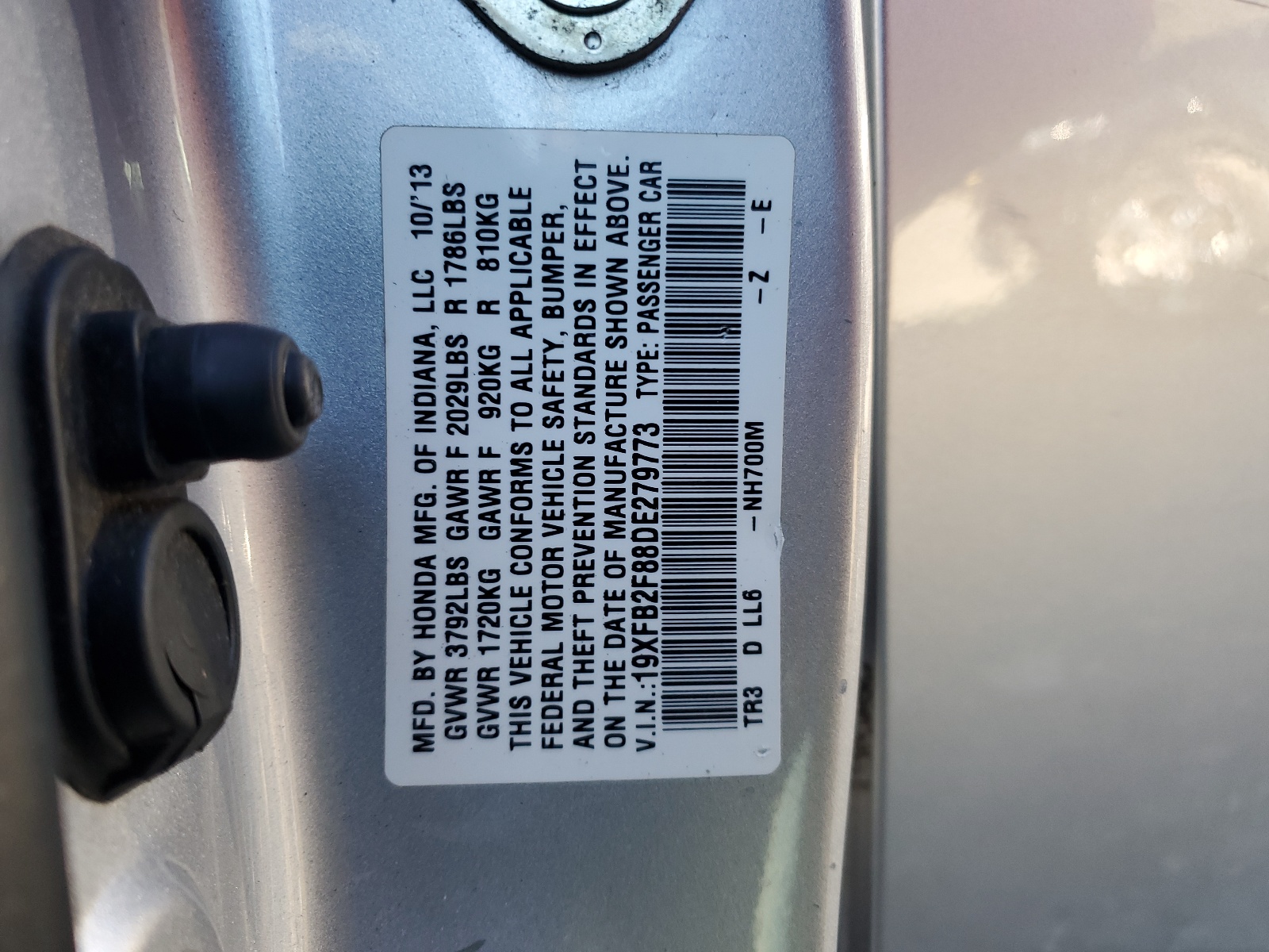 19XFB2F88DE279773 2013 Honda Civic Ex