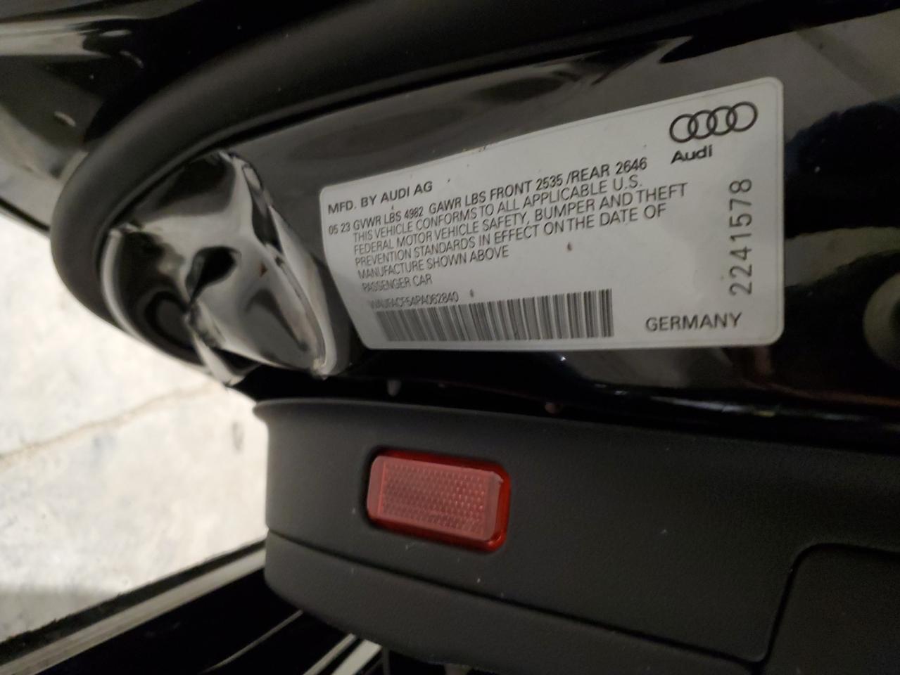 2023 Audi A5 Premium Plus 45 VIN: WAUFACF54PA062840 Lot: 38313424