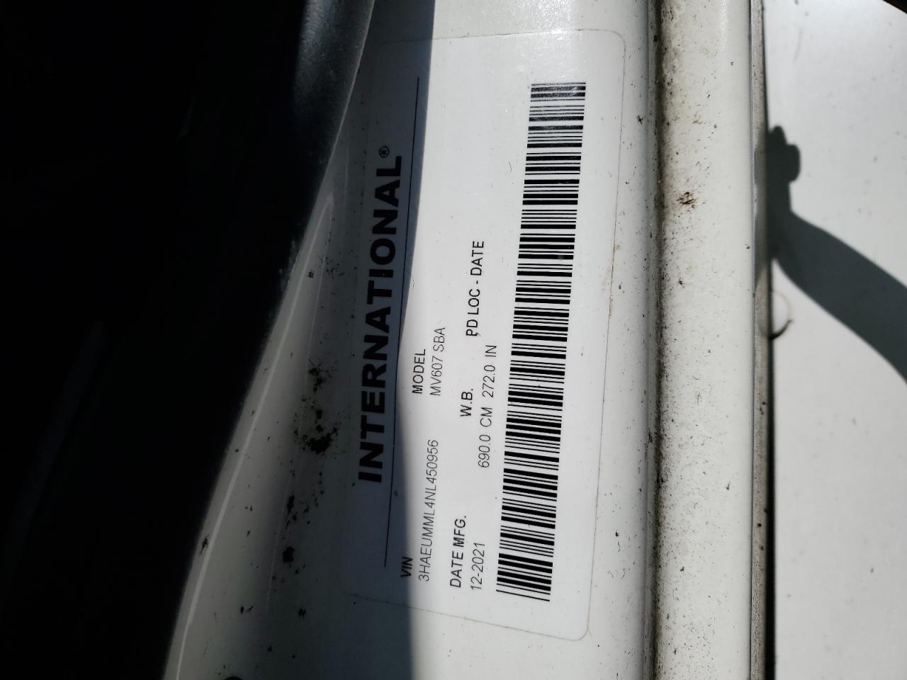 2022 International Mv607 VIN: 3HAEUMML4NL450956 Lot: 82096603