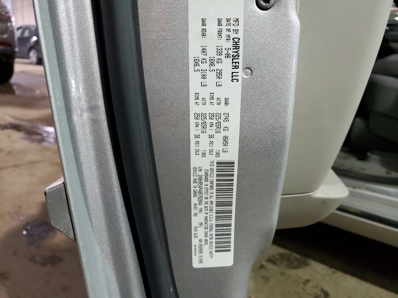 2A8HR54P48R782844 2008 Chrysler Town & Country Touring