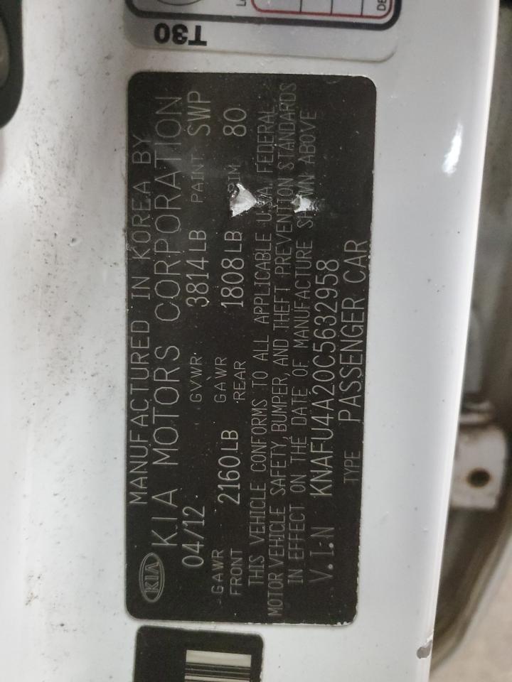 2012 Kia Forte Ex VIN: KNAFU4A20C5632958 Lot: 60198014