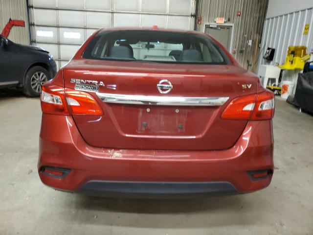  NISSAN SENTRA 2017 Czerwony