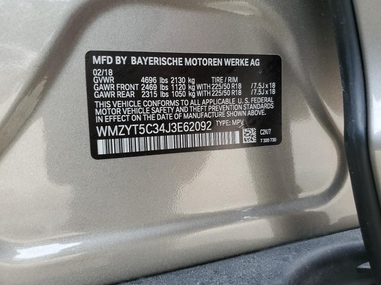 2018 Mini Cooper S Countryman All4 VIN: WMZYT5C34J3E62092 Lot: 39826794