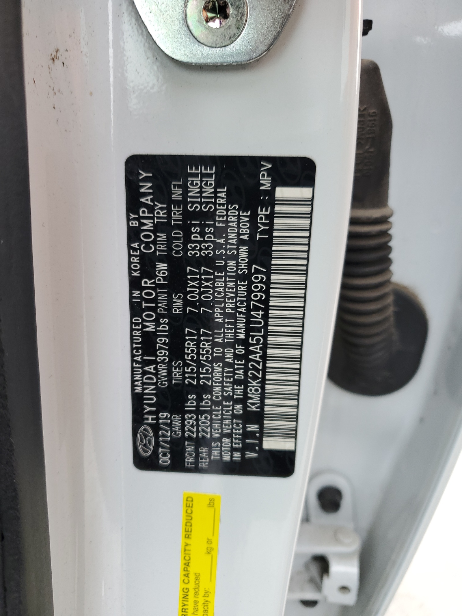 KM8K22AA5LU479997 2020 Hyundai Kona Sel