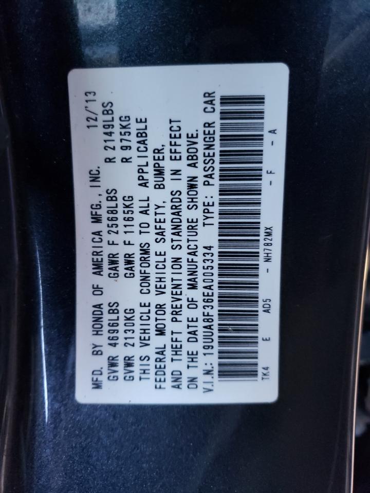 19UUA8F36EA005334 2014 Acura Tl Se