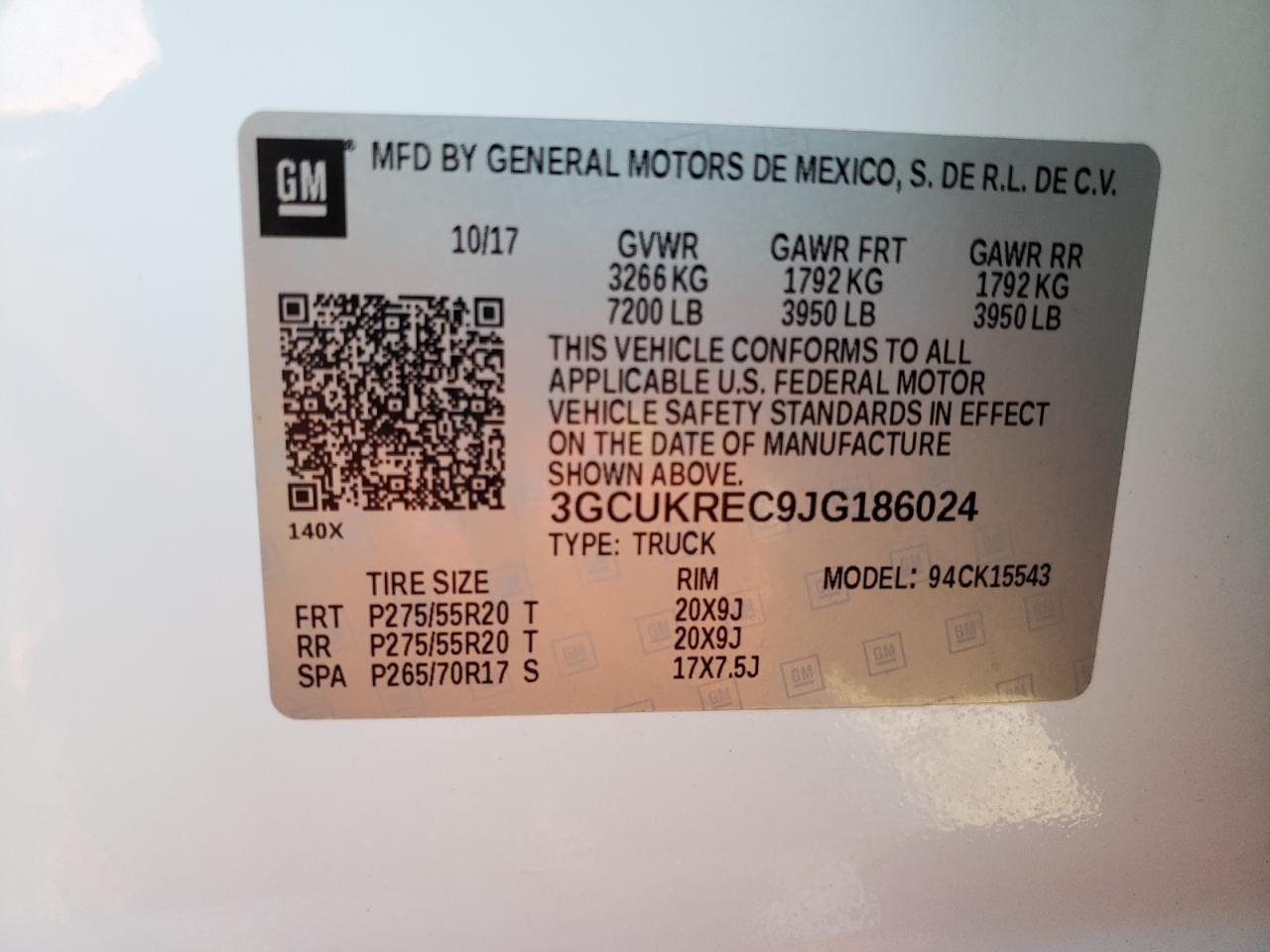 2018 Chevrolet Silverado K1500 Lt VIN: 3GCUKREC9JG186024 Lot: 37108334