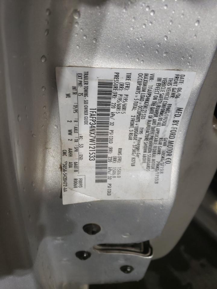 1FAFP34NX7W121533 2007 Ford Focus Zx4