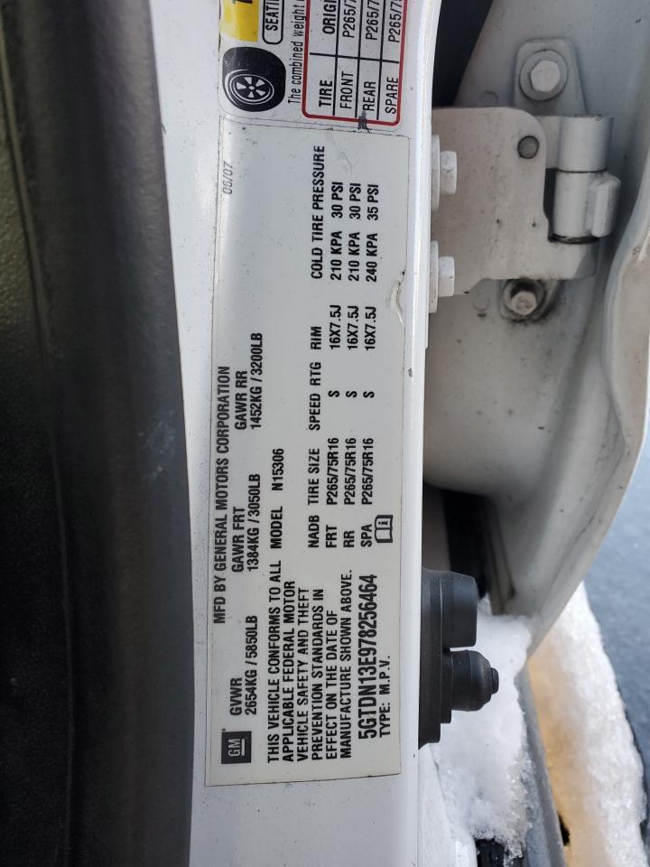 2007 Hummer H3 VIN: 5GTDN13E978256464 Lot: 38550284