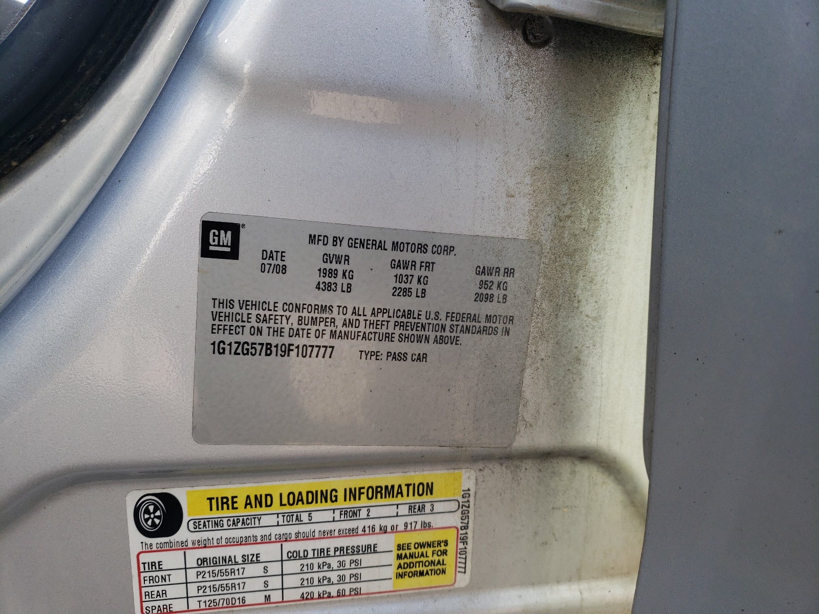 1G1ZG57B19F107777 2009 Chevrolet Malibu Ls