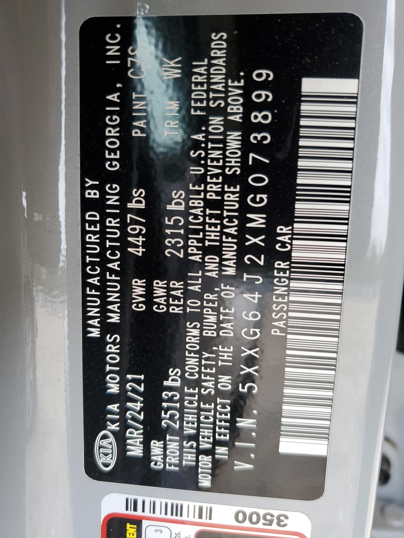 5XXG64J2XMG073899 2021 Kia K5 Gt Line