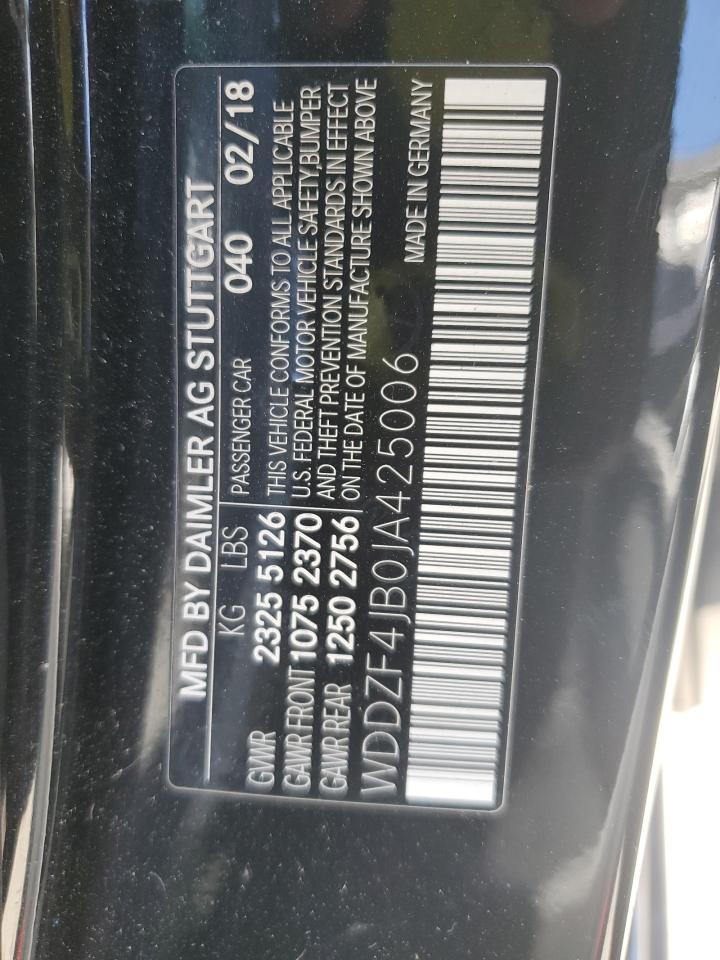 2018 Mercedes-Benz E 300 VIN: WDDZF4JB0JA425006 Lot: 40972074