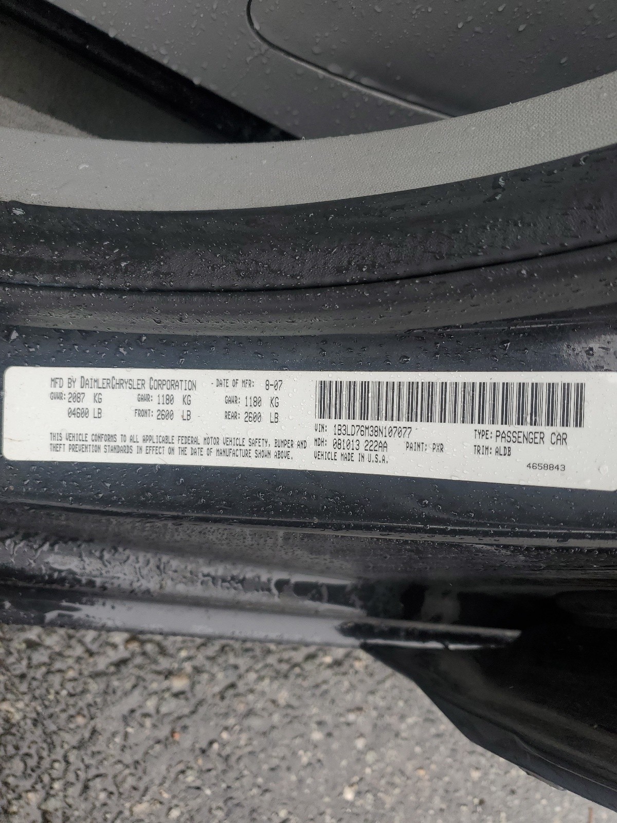 1B3LD76M38N107077 2008 Dodge Avenger R/T