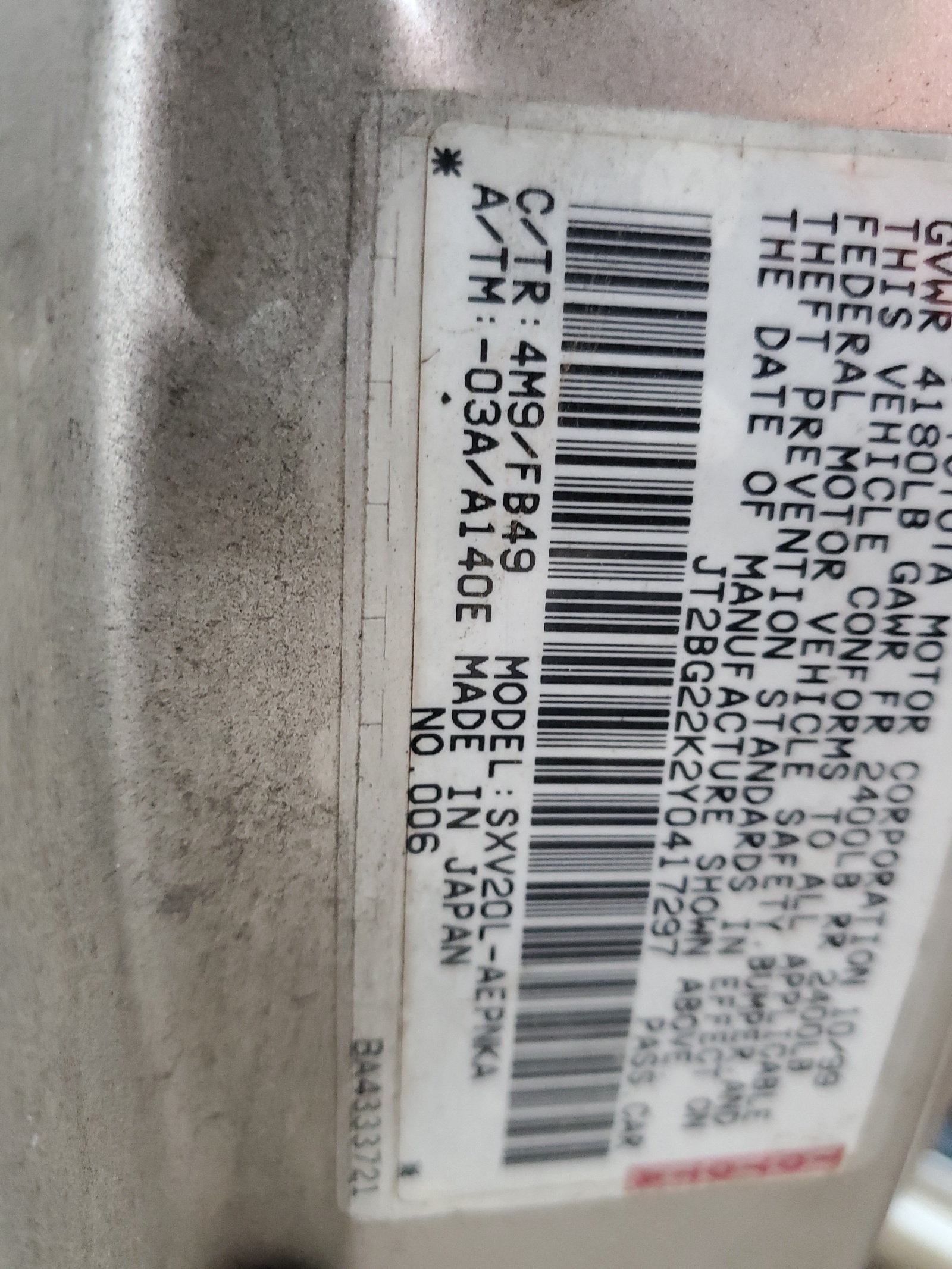 JT2BG22K2Y0417297 2000 Toyota Camry Ce