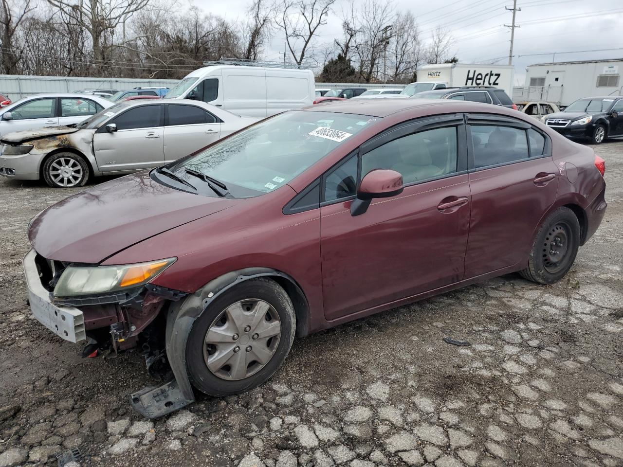 2012 Honda Civic Lx VIN: 2HGFB2F53CH606882 Lot: 40653064