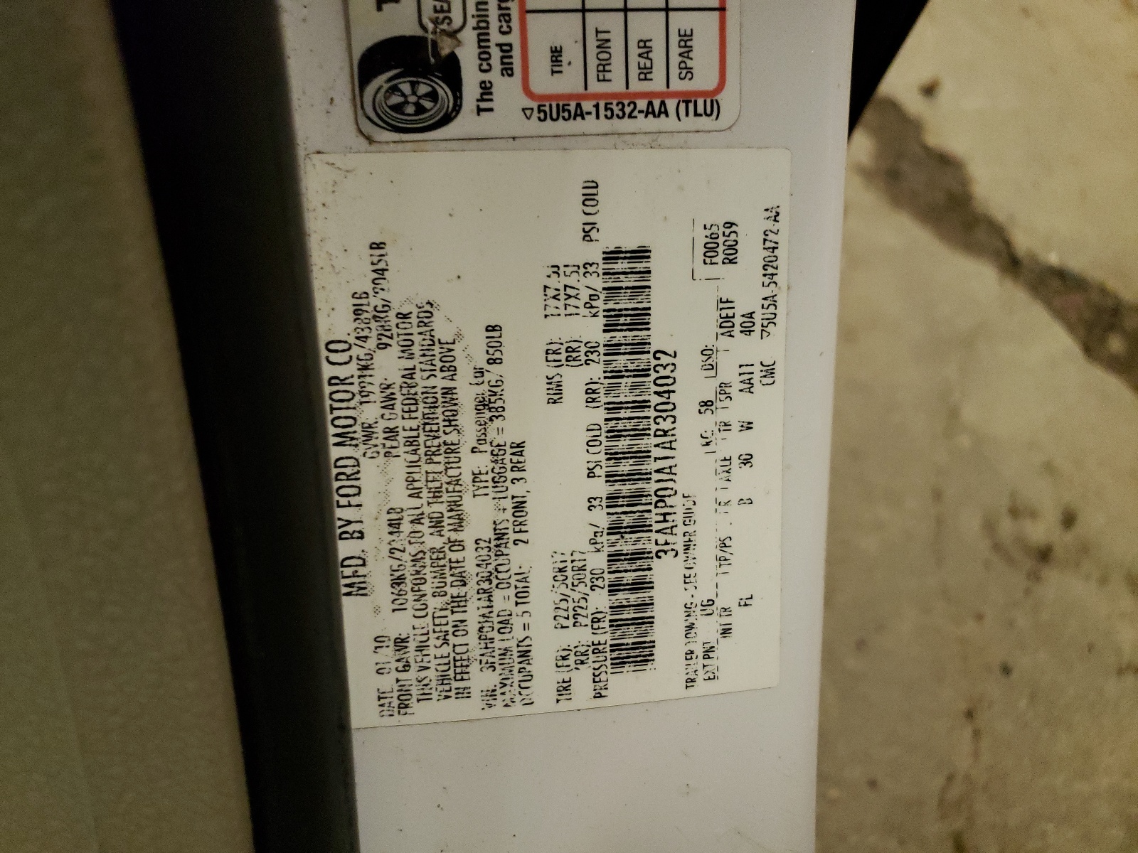 3FAHP0JA1AR304032 2010 Ford Fusion Sel